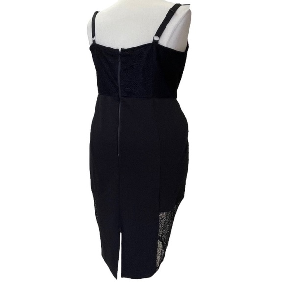 mblm Midi Fitted Cocktail Dress Lace Cutouts sz 2X - Picture 7 of 14